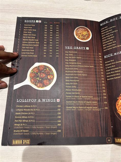 Menu at Bamboo Spice, Virar