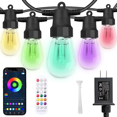 Image result for Color Changing Outdoor String Lights