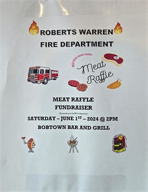Roberts Warren Fire Department Meat Raffle, 220 W Main St, Roberts, WI ...
