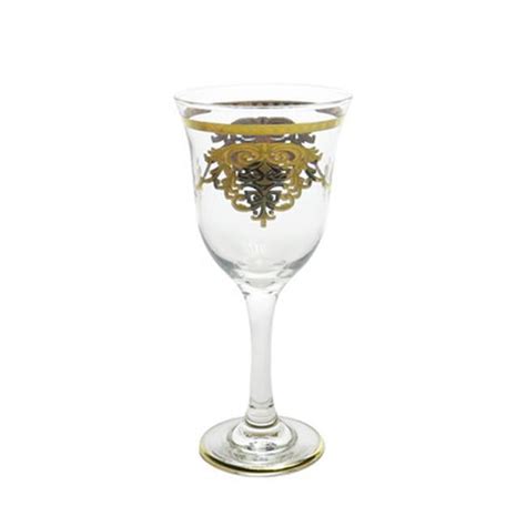 7 x 3.5 in. Water Glasses with 14K Gold Design - Set of 6 - Walmart.com
