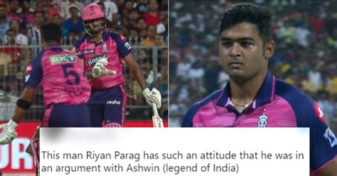 GT vs RR, IPL 2022: Riyan Parag Death Stare To Ravichandran Ashwin Has ...