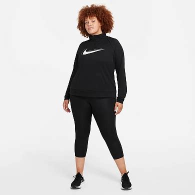 Plus Size Nike Dri-FIT Swoosh Half-Zip Running Midlayer Top