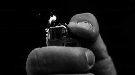 Wallpaper hand, lighter, bw, sparks hd, picture, image
