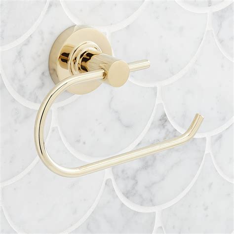 Lexia Toilet Paper Holder - Polished Brass | Signature Hardware