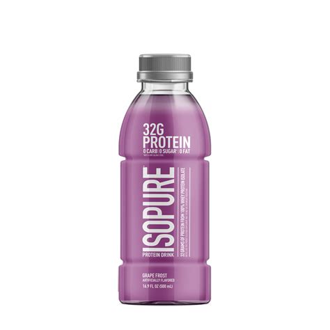 Isopure® - 32g RTD Protein Drink - Grape Frost - 16.9oz (12 Bottles) | GNC
