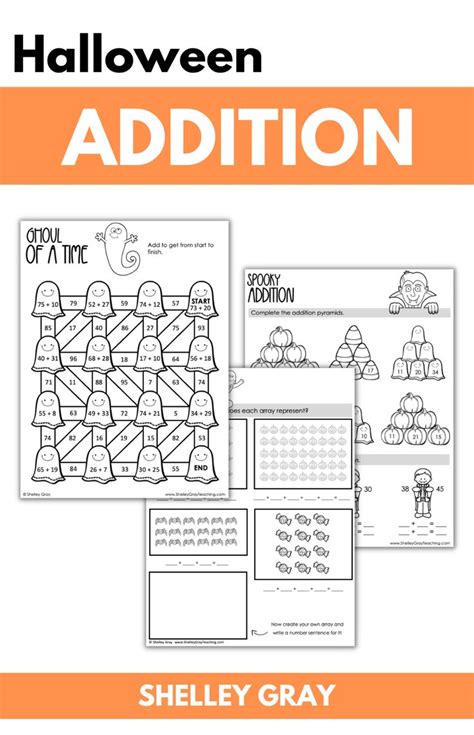 Halloween Math Worksheets for Addition | Halloween math worksheets ...