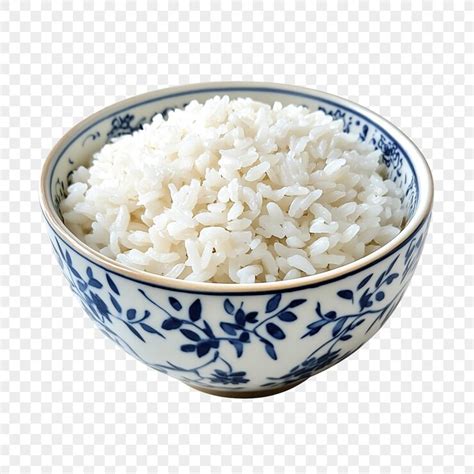 Bowl of steamed white rice isolated on transparent background for asian ...