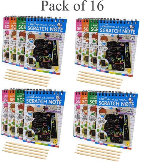 Store2508 Colorful Scratch Art Activity Book Regular Notebook 10 Pages ...