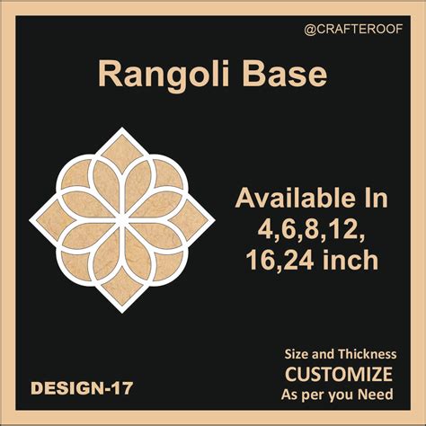 Reusable Rangoli base #17 - To fill color – Crafteroof