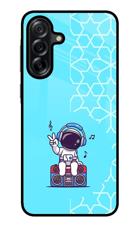 Buy Now Cute Astronaut Chilling Glass Case for Samsung A36 5G Online ...