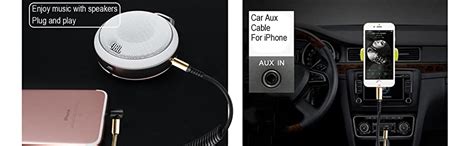 Xtore Copper 3.5 mm Aux Coiled Cable Design for Music System, TV, Car ...