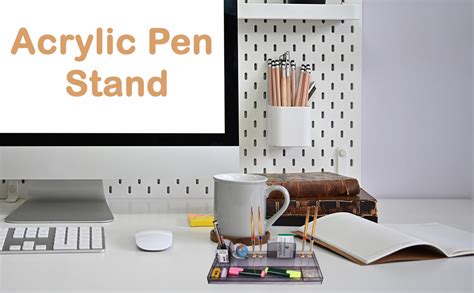 Rasper Acrylic Pen Stand For Office Study Table Stylish Multipurpose ...