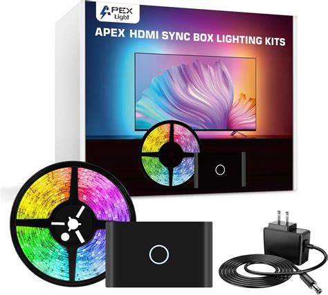 Nexillumi Backlight RGB LED Strip Lights USB Powered for 24 Inch-60 ...