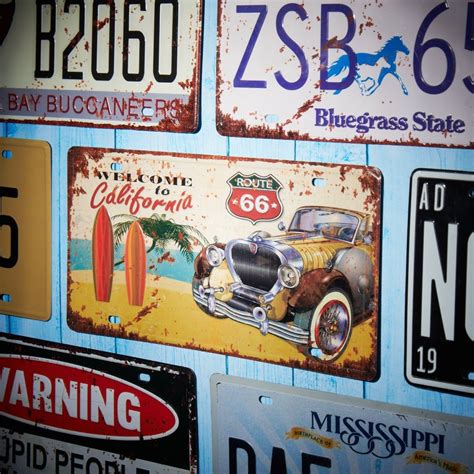 Number Plates wall sign - Welcome to California — eazy wagon