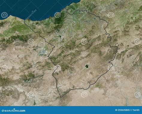 Tlemcen, Algeria. High-res Satellite. No Legend Stock Image - Image of mester, earth: 255635845