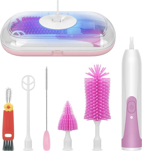 Amazon.com: Teiial Baby Bottle Brush Set, 2 in 1 Bottle Brush with ...
