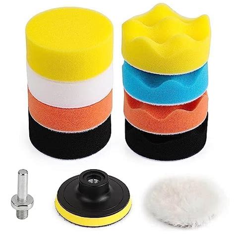 Polishing Pads Sponge and Woolen Polishing Waxing Buffing Pads Kits,Car ...