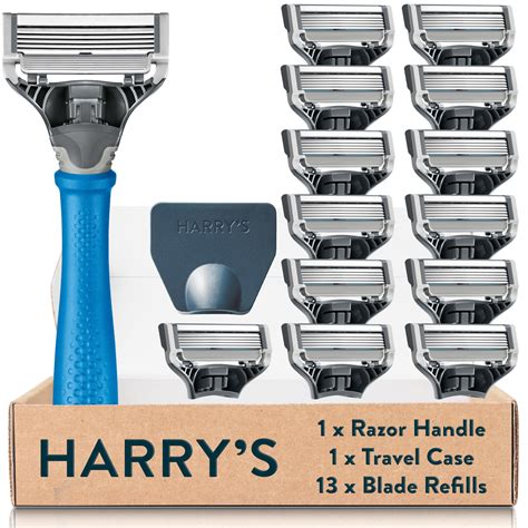 Harry's Razors for Men - Men's Razor + 13 Razor Blade Refills, 5 Blade ...
