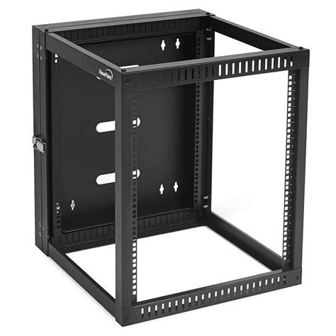 Buy NavePoint 12U Hinged Open Frame Wall-Mount Network Rack, 4-Post 24 ...