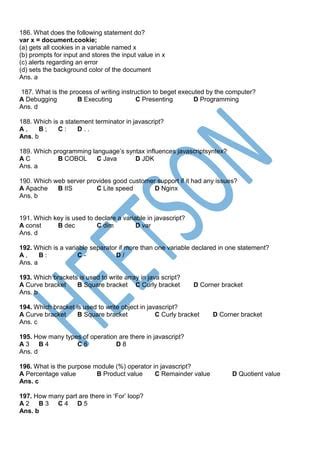 Image result for Most Asked JavaScript Questions MCQ Type Code Snippet