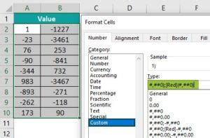 Excel Negative Numbers 的图像结果