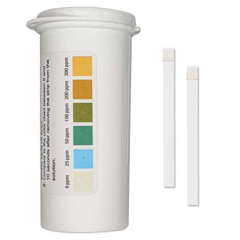 Restaurant Chlorine Sanitizer Plastic Test Strips 0 300 Ppm Moisture ...