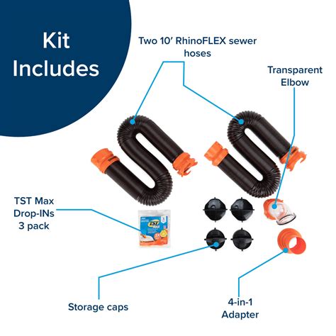 RhinoFLEX 20' Sewer Hose Kit