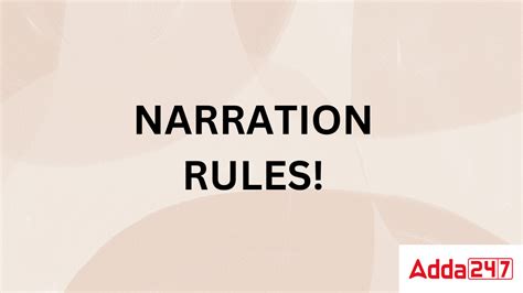 Narration Rules Chart with Examples, PDF, Table
