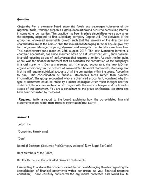 Image result for Financial Statement Questionexample