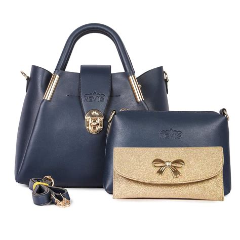 Buy Nevis Women's Hand Held and Sling Bag (Blue) -Pack of 3 at Amazon.in