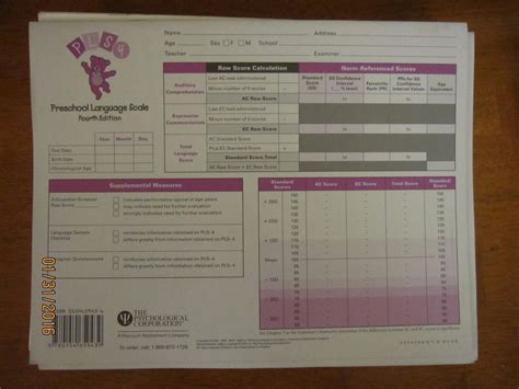 PROTOCOLS Preschool Language Scale (4th Edition) | #1799841496
