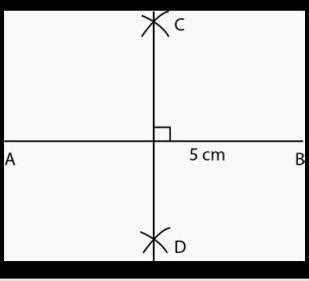 Line m is the perpendicular bisector of AB at O. Draw a rough diagram ...