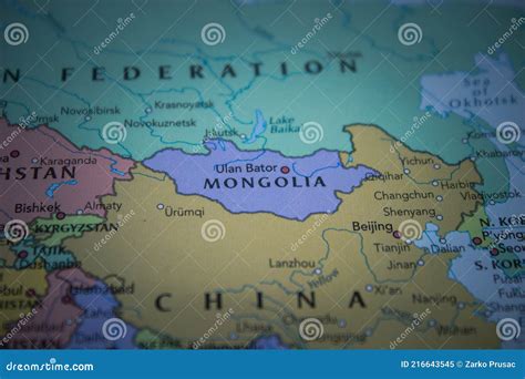 Mongolia on the Political World Map Stock Image - Image of country ...