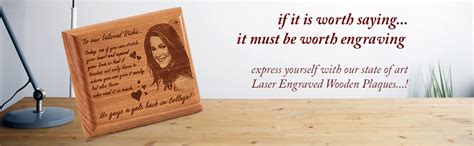 Presto Personalized Engraved Wooden Photo Plaque Frame For Crafts With Quotes For Love Couple (5 ...