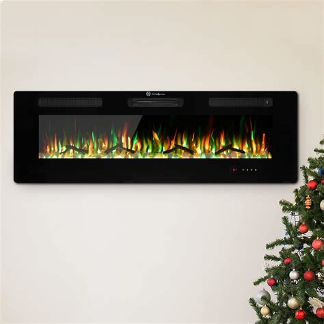 Buy 60 Electric Fireplace, Cool to The Touch Fireplace Heater, Recessed ...