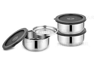 Buy WHITESTAR Premium Grade Insulated Lunch Box Containers Set Of 3 Pcs ...