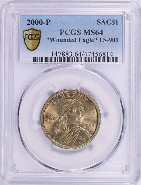 2000-P Sacagawea Dollar Wounded Eagle PCGS MS-64 (Item 2000969 ...