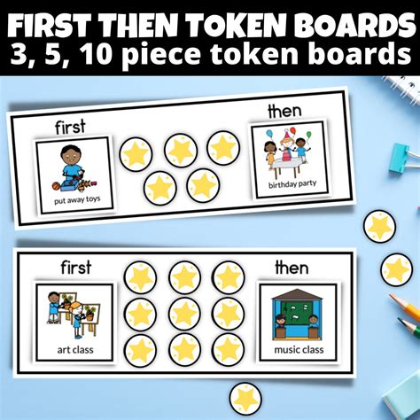 First Then Visual Schedule & Token Board – ABA, Autism, Special ...
