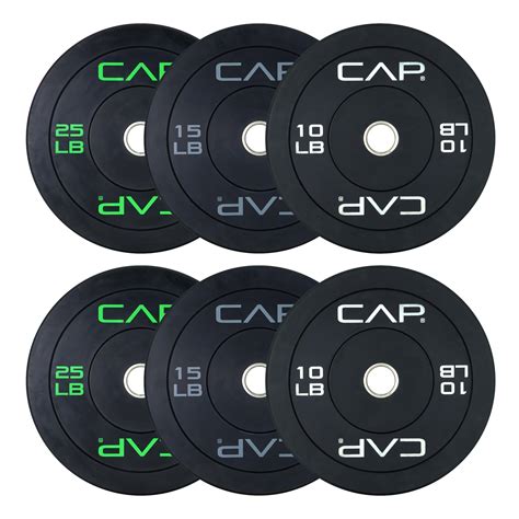 Cap Barbell 2 Inch Olympic Bumper Plate Weight Set 100 | Desertcart INDIA