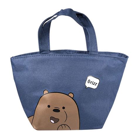 Buy MINISO We Bare Bears Cotton Lunch Bag Sac for Boys Girls - Grizz ...