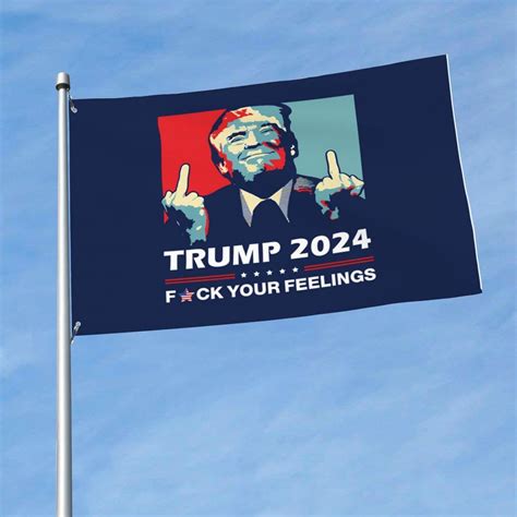 Amazon.com : Trump 2024 Fuck Your Fellings Flag Cool Flags Room Guys ...