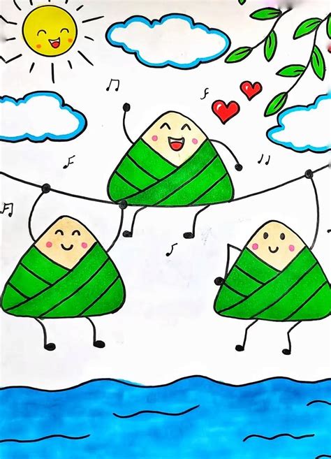 端午节礼物怎么画最新素材