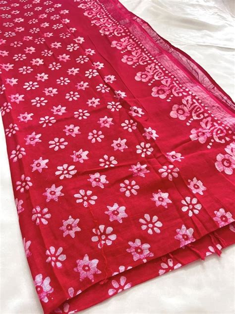 Batik Print Linen Sarees-SLB114 – Sahasra by Sruthy