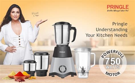 Buy Pringle Crown Dlx 750 Watt Juicer Mixer Grinder with 4 Jars for ...
