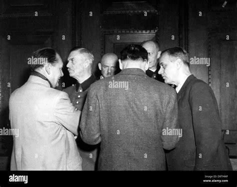 Main defendants as war criminals of the Nazi regime talk to each other ...