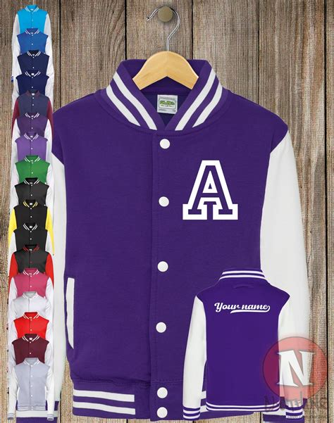 Custom Kids Varsity Jacket, for Sports and After School Clubs, Name or ...