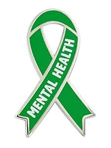 Buy PinMart Mental Health Green Awareness Ribbon Enamel Lapel Pin at ...