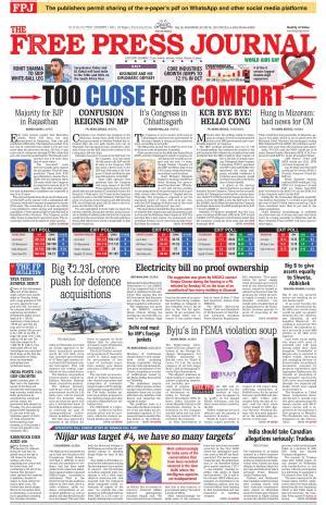 Free Press Journal Free Press - Mumbai Epaper, Fri, 1 Dec 23