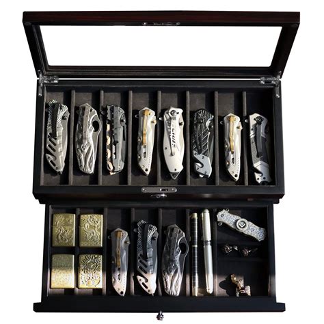 Pocket Knife Display Case For Men Collection Holder 15 17 | Desertcart ...