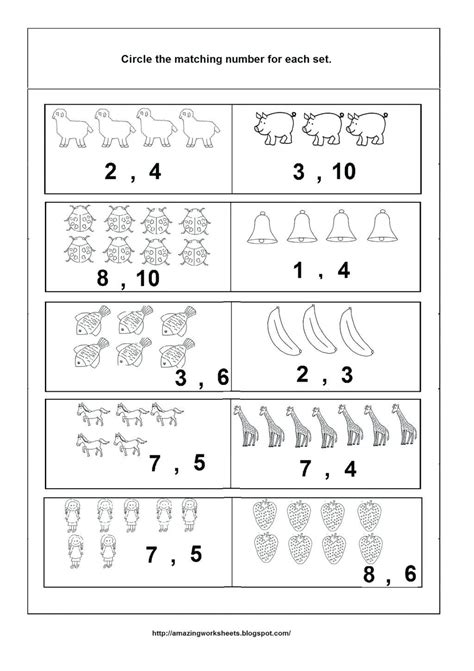 Free Kindergarten Worksheets Age 3 4